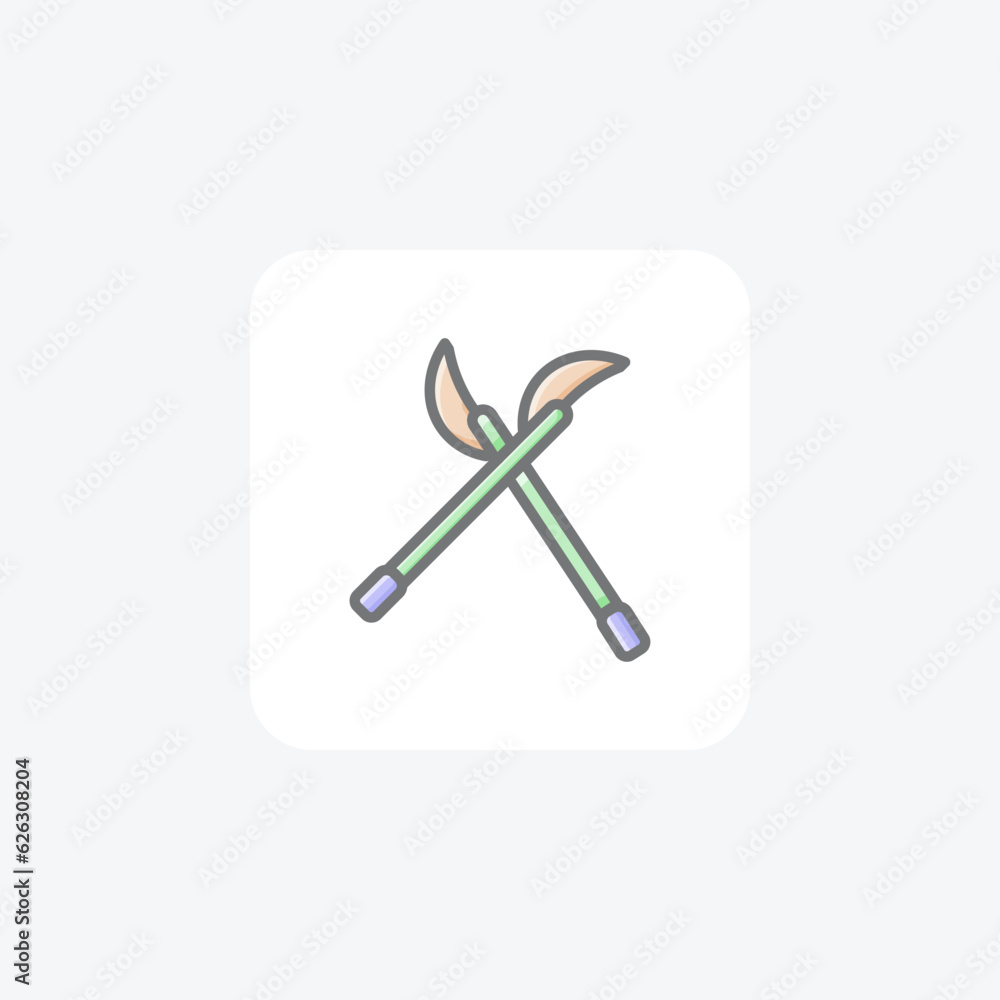 Vibrant Lopper, tool Vector Awesome Fill Icon Vibrant Lopper, tool Vector Awesome Fill Icon
