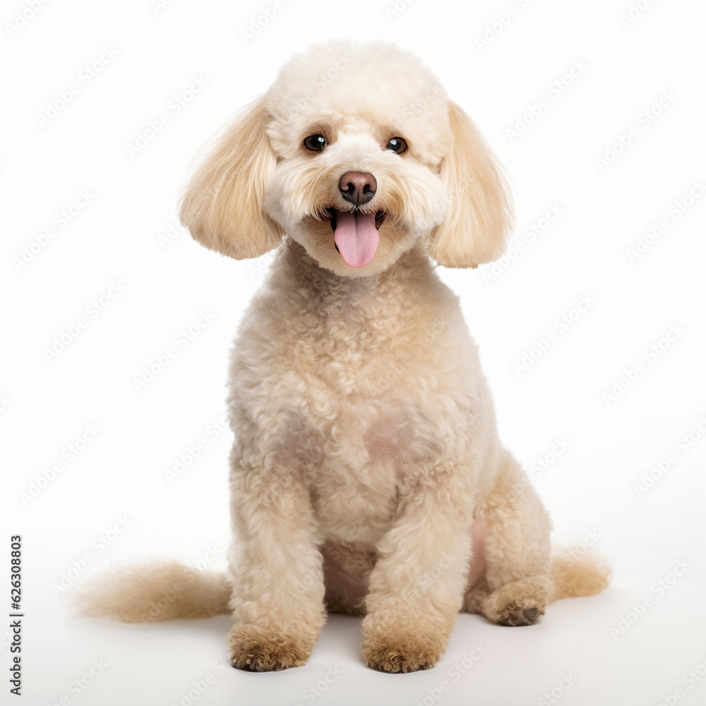 Obraz premium トイプードル 白背景 AI生成画像 ジェネレーティブAI