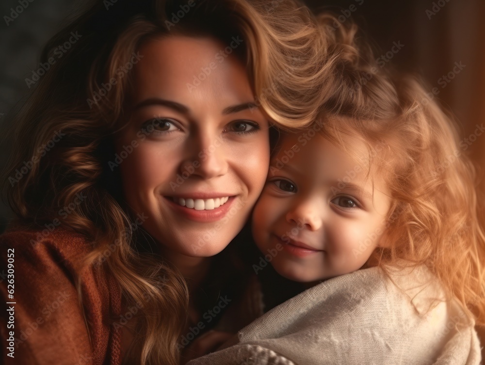 Happy Mother's Day. Mather and daughter smiling happily. Happy Mother's Day. Mather and daughter smiling happily.
