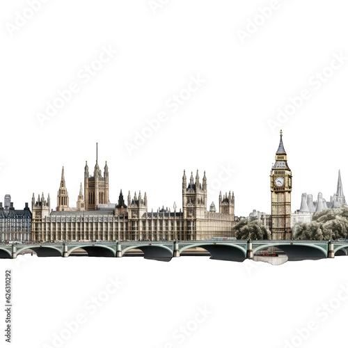 The iconic Big Ben and the Houses of Parliament in London