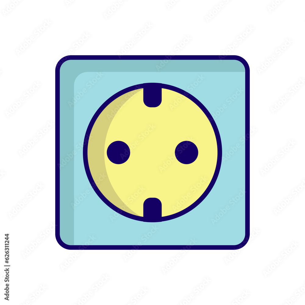 Fototapeta premium Power socket icon vector on trendy design
