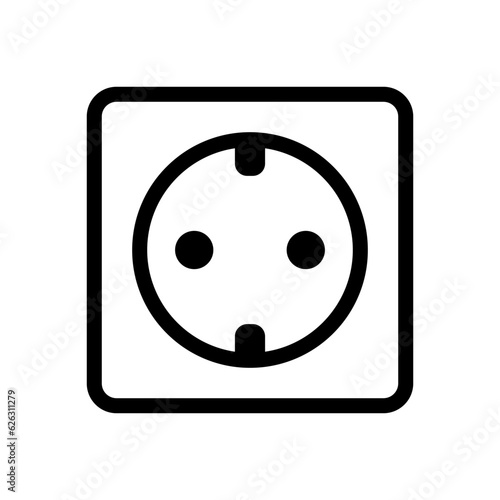 Power socket icon vector on trendy design