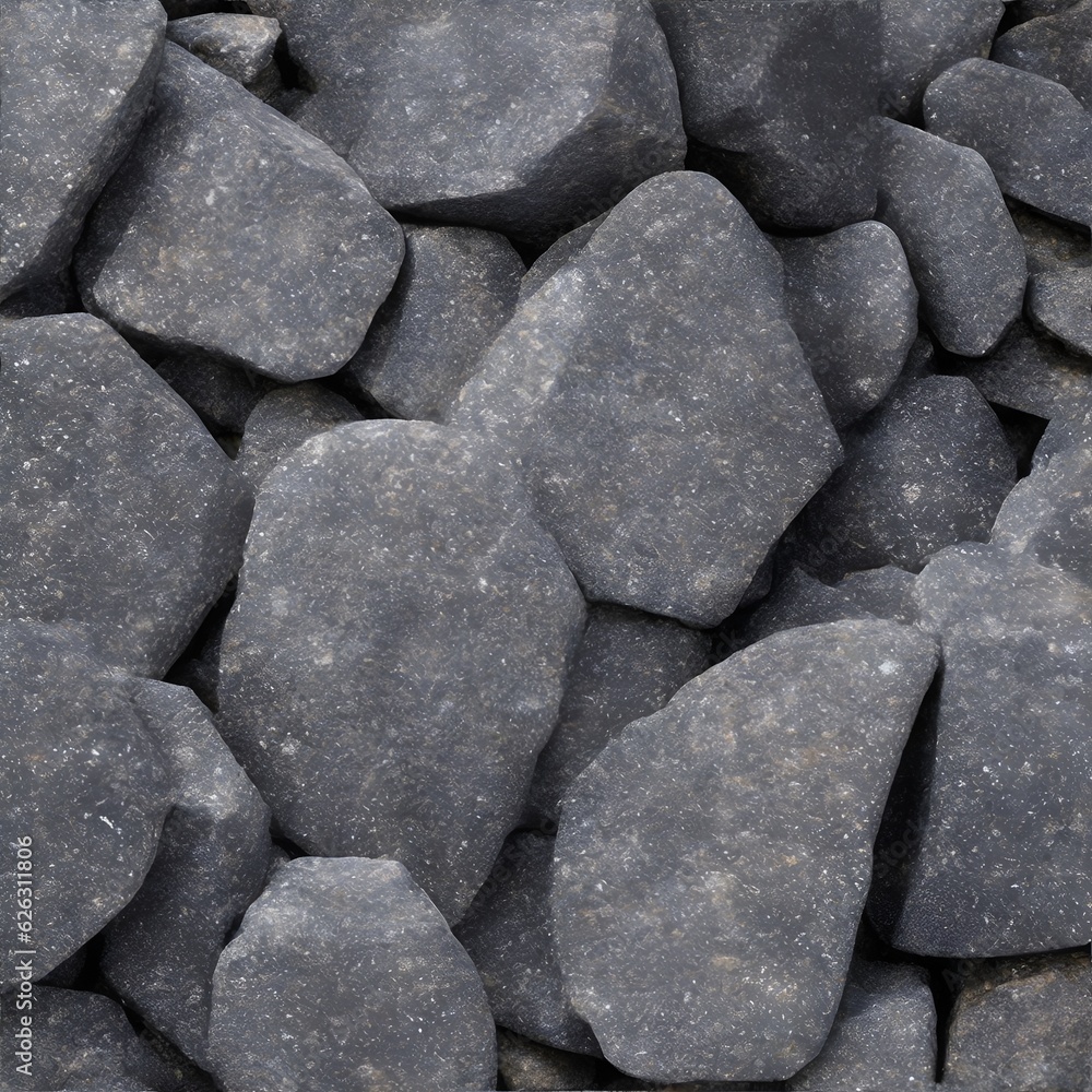 gray gabbro gravel. Illustration generated ai