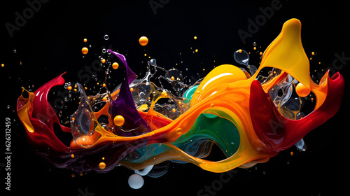 abstract splashes