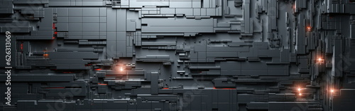  Scifi cyber space age material multifunctional background wall .Sci-fi facility. space station. shielded mechanism. scifi space ship. sci-fi hand edited AI. 