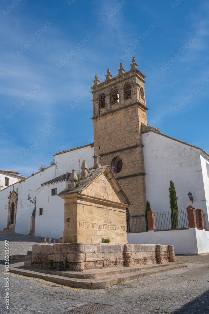 Nuestro Padre Jesus Church and Eight Spout Fountain (Los Ocho Canos) - Ronda, Andalusia, Spain