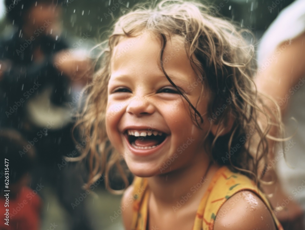 Fototapeta premium The happiest child on earth. Cute baby smiling carefree. 