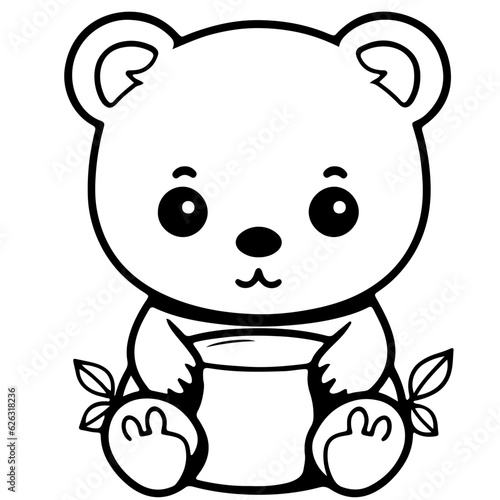 Cute bear  vector  illustration