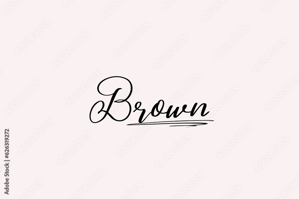 Creative and stylish Brown name signature