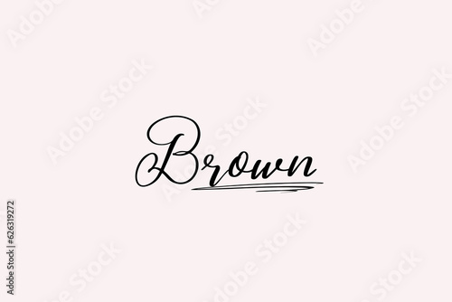 Creative and stylish Brown name signature