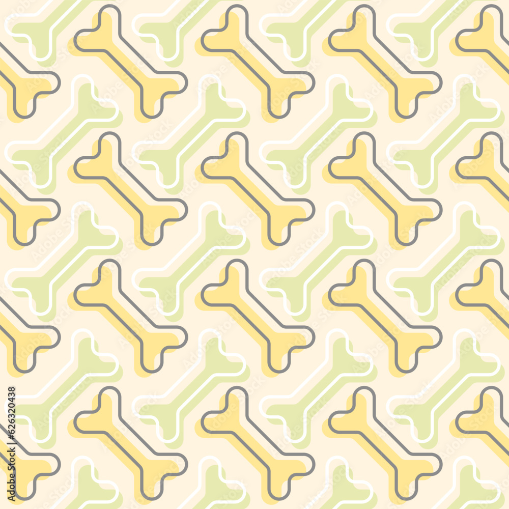 doodle line bones and colorful bones seamless pattern on orange background. vector abstract illustration. doodle line bones and colorful bones seamless pattern on orange background. vector abstract illustration.