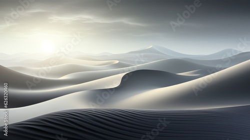 beautiful grayscale of a desert wallpaper, Generative AI