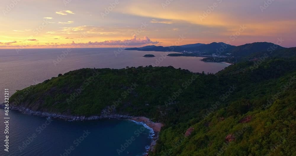 Aerial view scenery stunning sky in sunset above the hidden Paradise beach. .Majestic sunset landscape Amazing light of nature..Dramatic Sky at colorful sunset background.abstract nature background. Aerial view scenery stunning sky in sunset above the hidden Paradise beach. .Majestic sunset landscape Amazing light of nature..Dramatic Sky at colorful sunset background.abstract nature background.