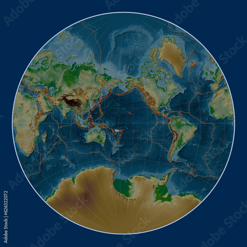 Balmoral Reef tectonic plate. Physical. Lagrange. Volcanoes and boundaries photo