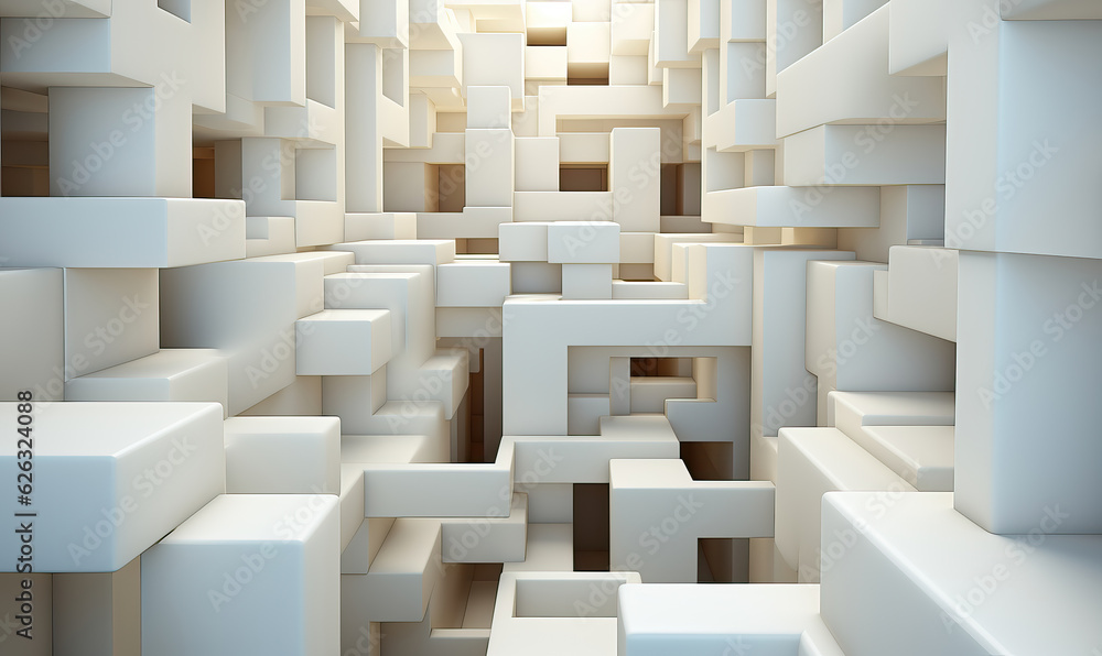 White abstract geometric form in a background. White abstract geometric form in a background.
