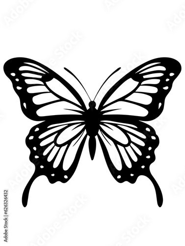 smooth butterfly outline vector art