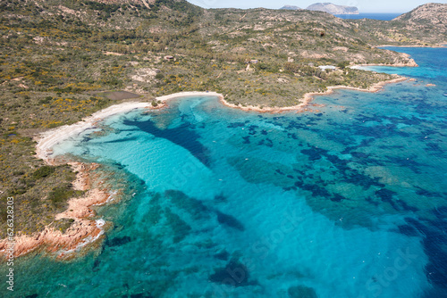 Aerial view of Capo Ceraso protected area, Olbia, Sardinia