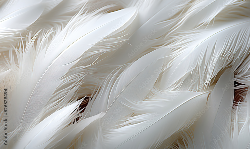 Abstract white feathers in color as background. Abstract white feathers in color as background.