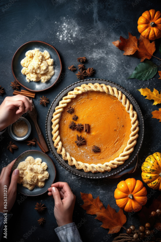 Traditional american homemade pumpkin pie Traditional american homemade pumpkin pie