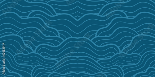 Seamless pattern with wavy scale texture
