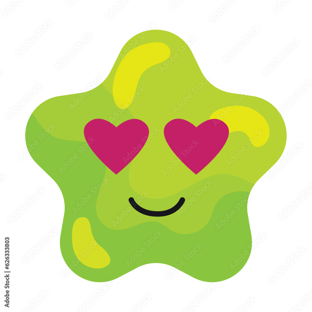 Isolated happy cute star shape emoji Vector