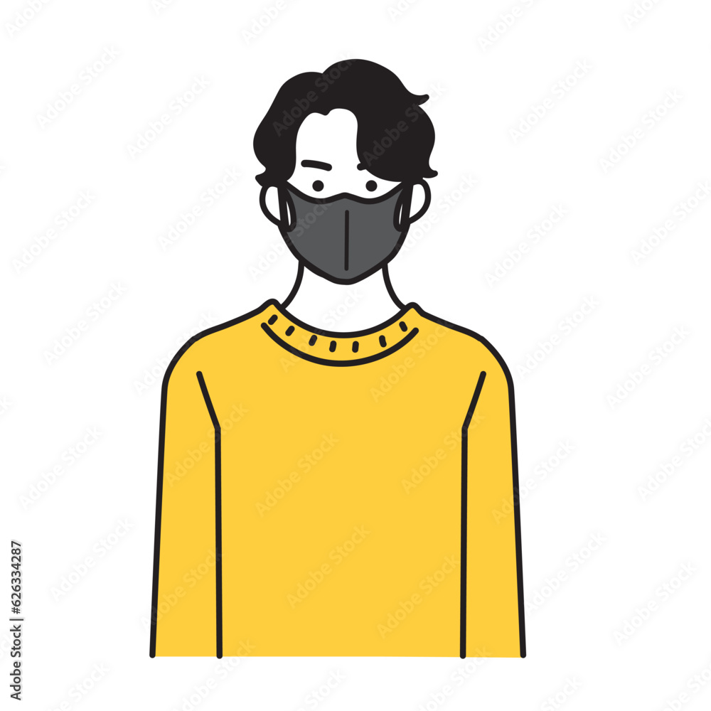 メンズメイクをする男性のシンプルなイラスト
メンズメイクをする男性のシンプルなイラスト