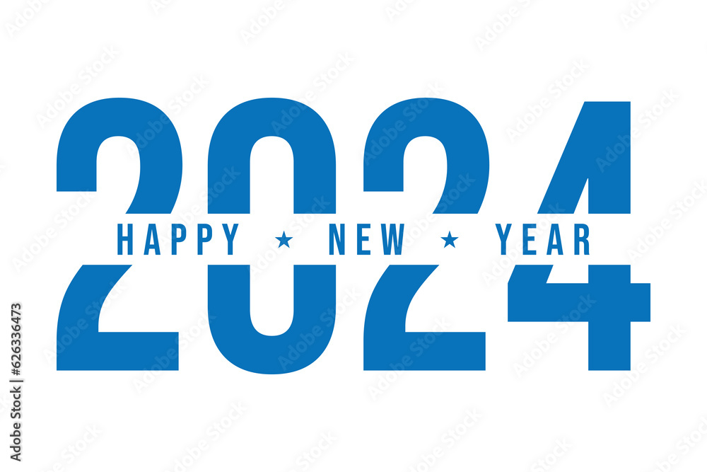 Happy new year 2024 design.vector design for poster, banner, greeting and new year 2024 celebration.