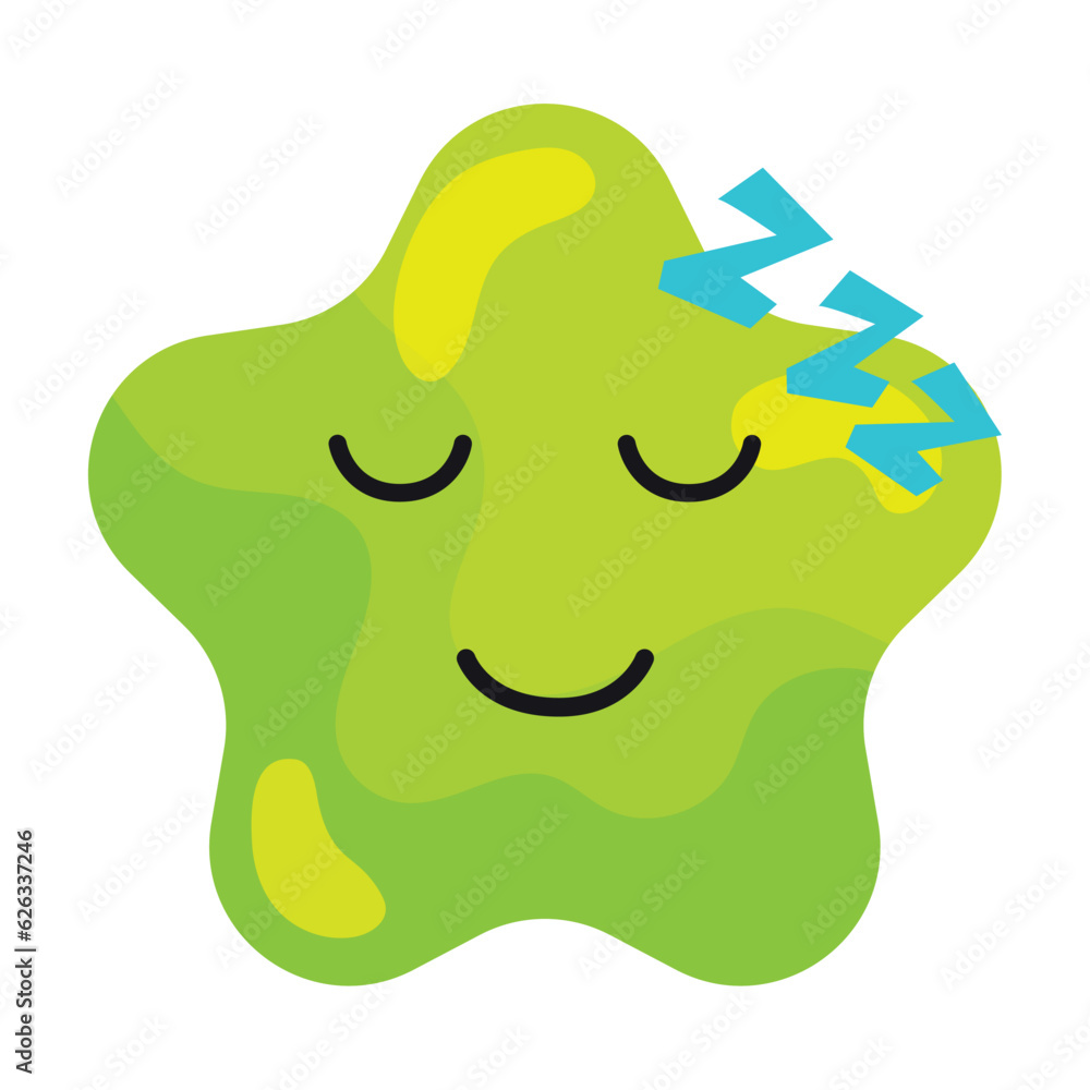 Obraz premium Isolated asleep cute star shape emoji Vector
