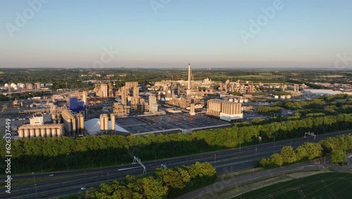 Chempark in Geleen, The Netherlands, Industrial zone. photo