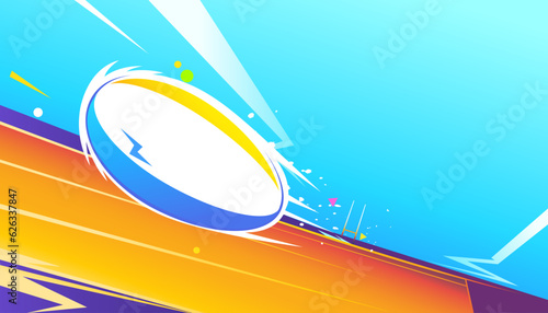 Rugby abstract background design for banner, poster, flyer template. The sport concepts