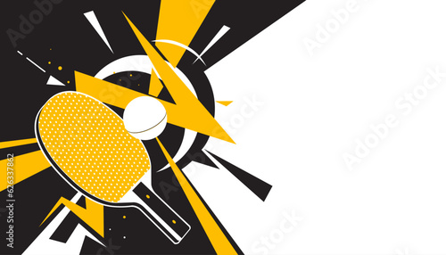 Table tennis abstract background design for banner, poster, flyer template.