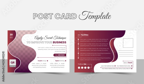 Creative corporate business Modern postcard EDDM design template