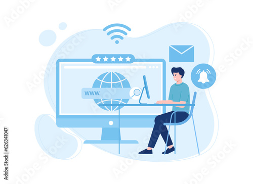 Feedback review concept flat illustration