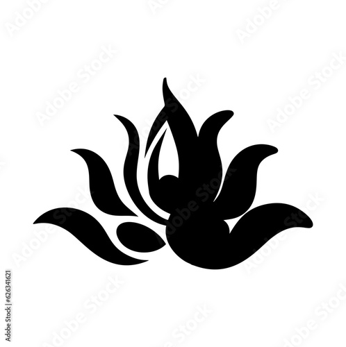 Lotus icon. lotos flower calm and harmony pictogram vector
