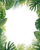 Rectangular frame made from tropical leaves
