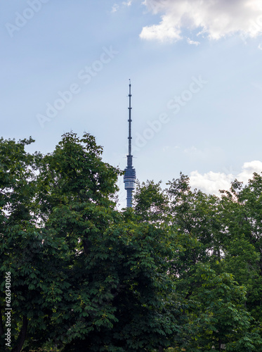 Shot of the television tower. Technology