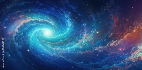 Swirl galaxy milky way stars purple blue other dimension cloud space background