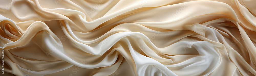 Light wavy background, beige fabric close-up. Light wavy background, beige fabric close-up.