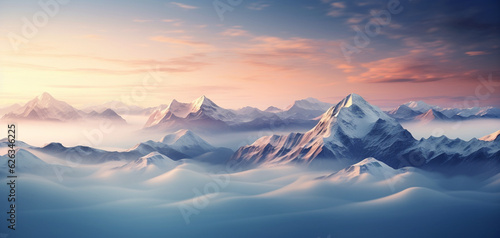 Haute montagne enneigée