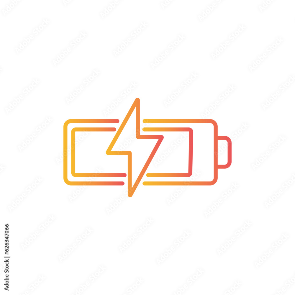 Battery icon. Vector illustration in trendy gradient style. Battery icon. Vector illustration in trendy gradient style.