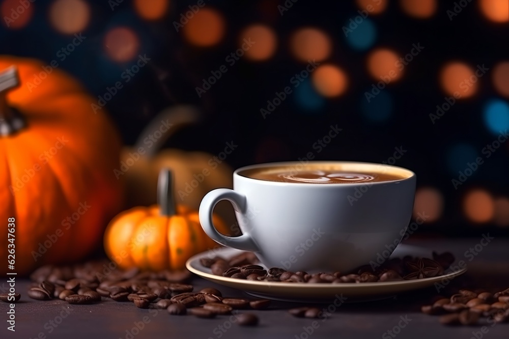 Pumpkin spice coffe cup, generative ai Pumpkin spice coffe cup, generative ai