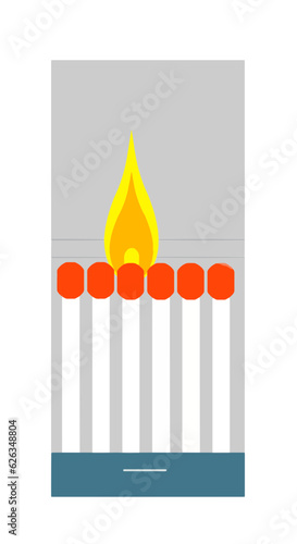 One match in a book of matches is in flame in a metaphor about one person in a crowd can be explosive for good or bad