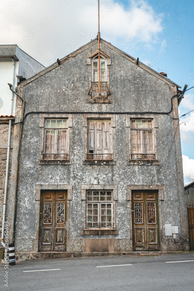 Old rusty building at Braga Portugal.