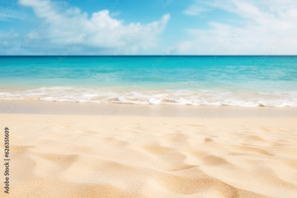 Beautiful tropical beach and sea background with copy space for your text