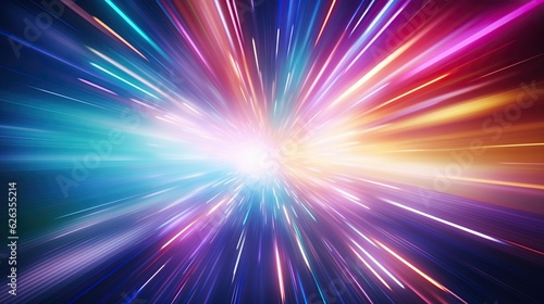 Colorful Light Gathering in Hyperspace's Dynamic Embrace