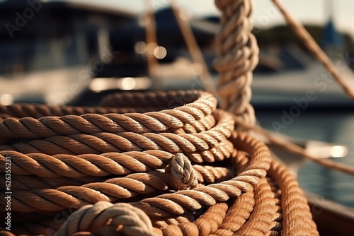 Rope, Dock, and Sailboats - Generative ai