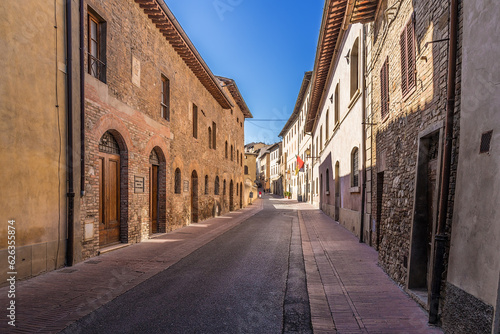 San Gimignano, Italy. Historic center street (UNESCO list)
