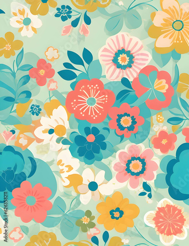 Wallpaper Mural Seamless floral pattern
 Torontodigital.ca
