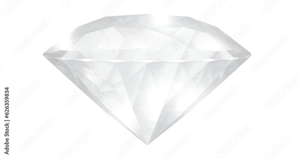 Diamond on a transparent background. 3D rendering. Diamond on a transparent background. 3D rendering.