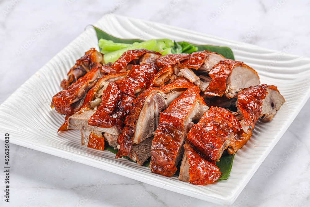 Asian cuisine - roasted duck with skin